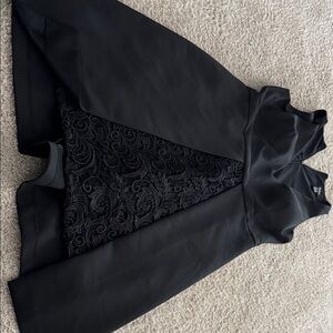 Aidan by Aidan Mattox Black Mini Dress with Lace